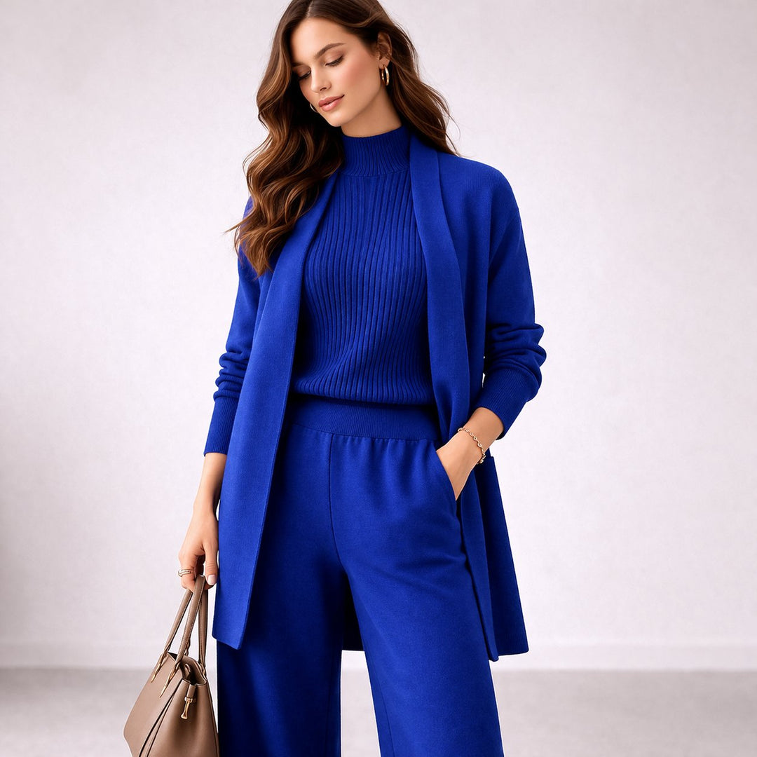 Emma | Women’s Three-Piece Lounge Set with Cardigan