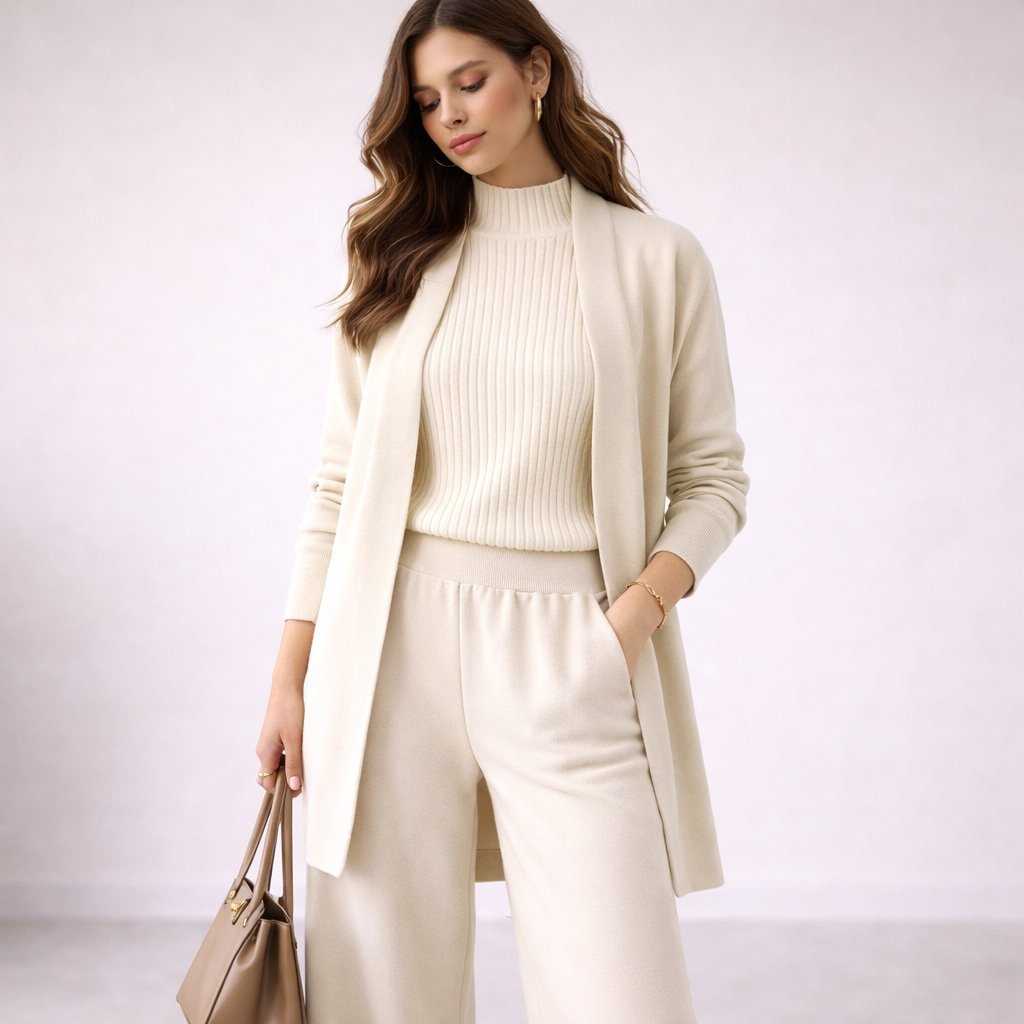 Emma | Women’s Three-Piece Lounge Set with Cardigan
