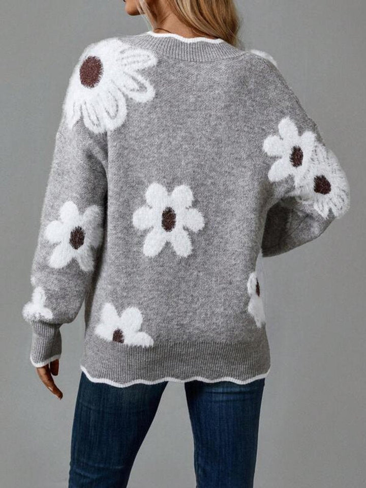 Camila | Women's V-Neck Long-Sleeve Sweater