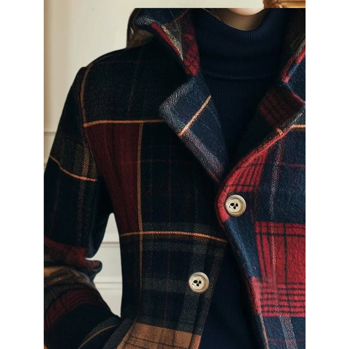 Mia | Women’s Cropped Plaid Jacket with Pockets and Buttons