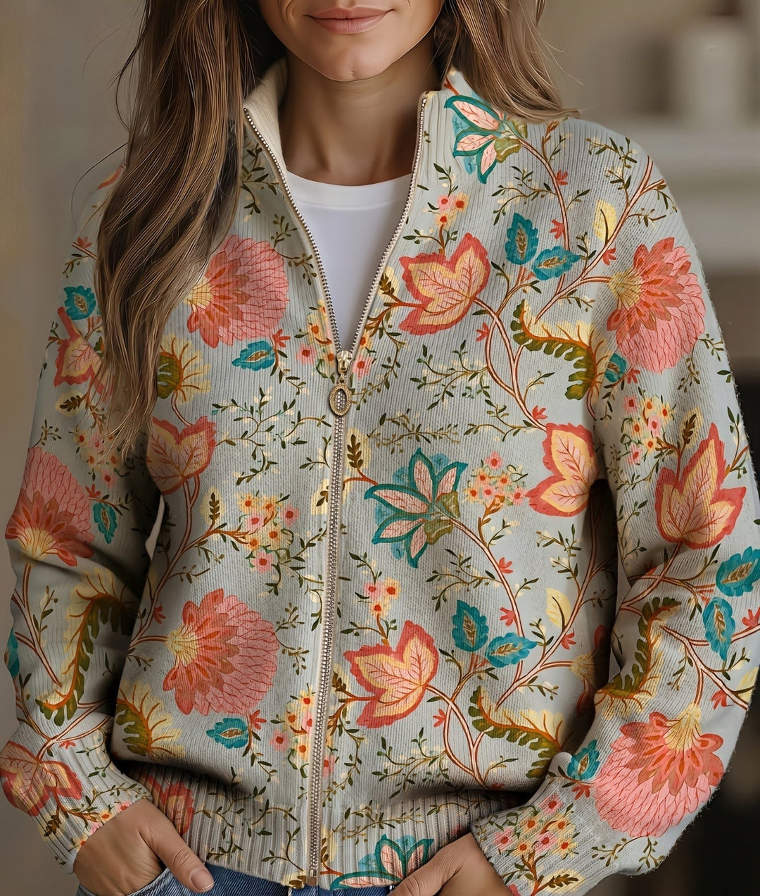 Xanthe | Women's Floral-Pattern Cardigan