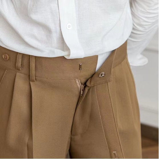 Herren Gerade Schnitt Anzughose mit Taschen