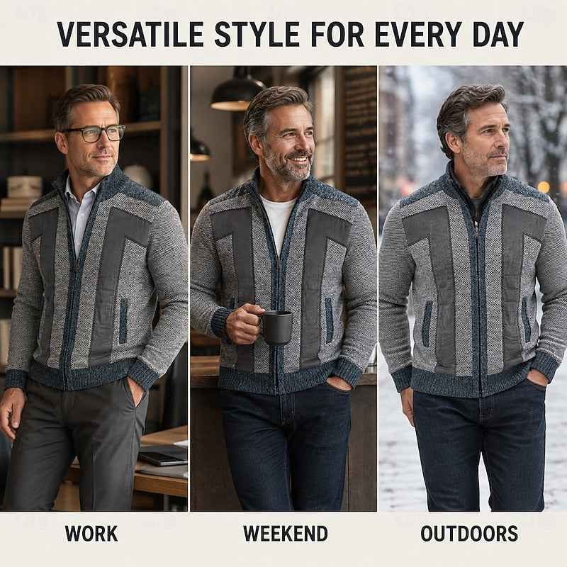 Bryson | Men's long-sleeve cardigan with pockets